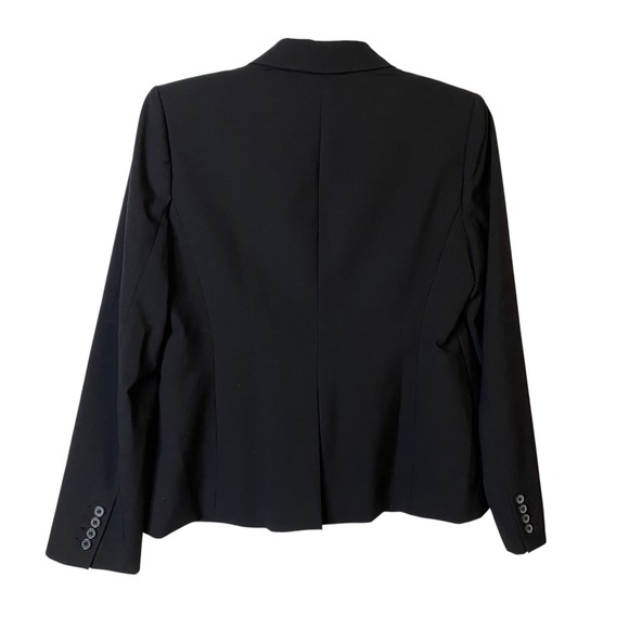 J.Crew 1035 Black Bi-Stretch Italian Wool Blazer Tollegno 1900 Jacket Womens 14 - Picture 2 of 5